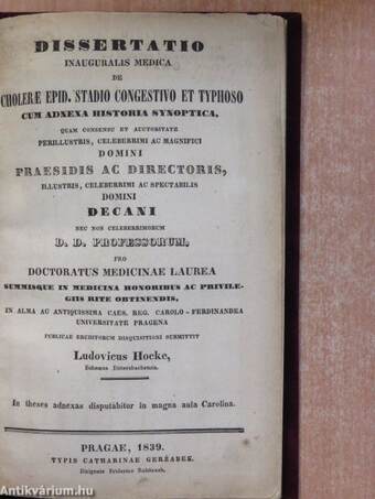 Dissertatio inauguralis medica