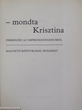 - mondta Krisztina