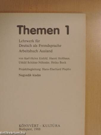 Themen 1 - Arbeitsbuch