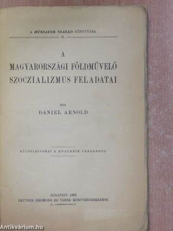 A magyarországi földművelő szoczializmus feladatai