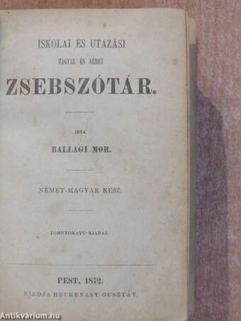 Iskolai és utazási magyar és német zsebszótár I-II.