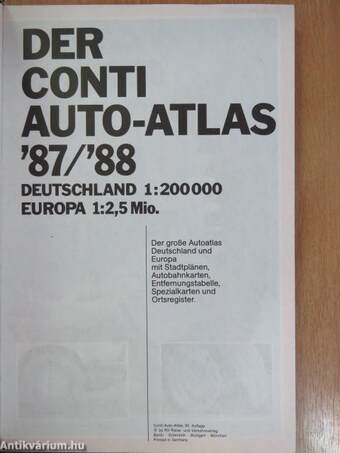 Der Conti Auto-Atlas '87/'88