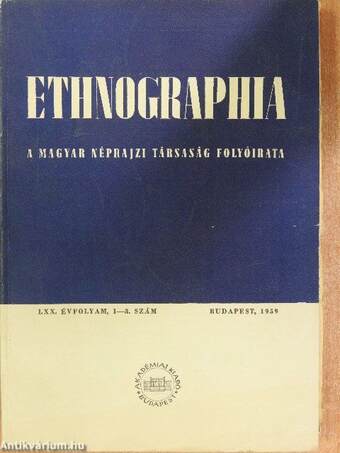 Ethnographia 1959/1-3.
