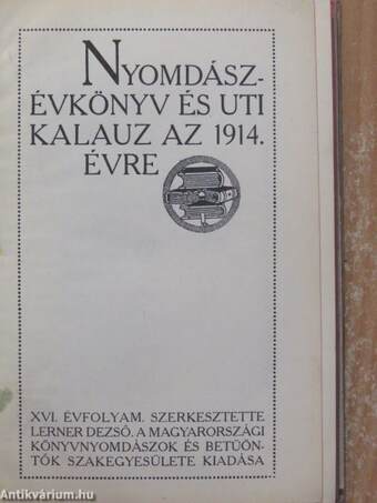 Nyomdászévkönyv és uti kalauz az 1914. évre