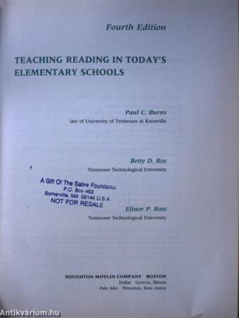 Teaching Reading in Today's Elementary Schools