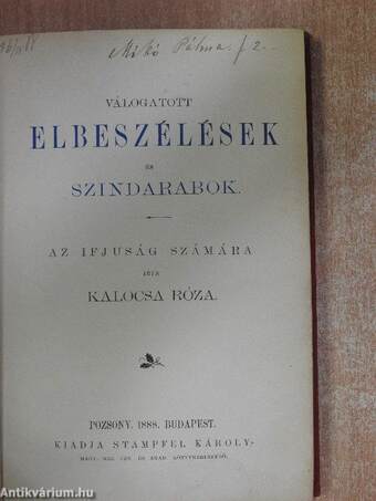 Válogatott elbeszélések és szindarabok