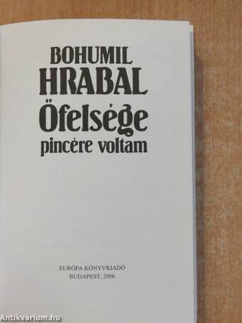 Őfelsége pincére voltam