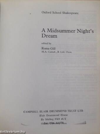 A Midsummer Night's Dream