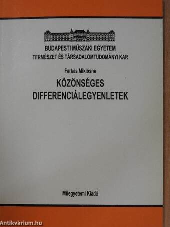 Közönséges differenciálegyenletek