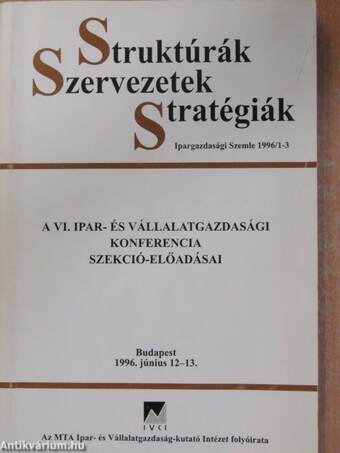 Struktúrák, Szervezetek, Stratégiák 1996/1-4.