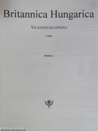 Britannica Hungarica Világenciklopédia Modellkötet (töredék)