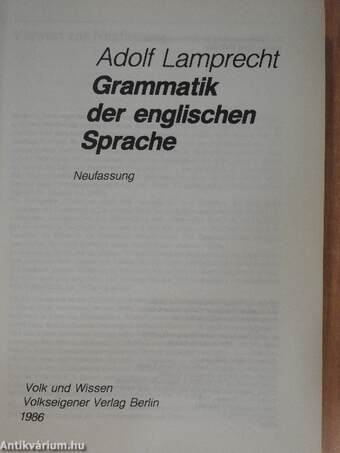 Grammatik der englischen Sprache