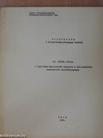 A higtrágya-hasznositás helyzete a dél-dunántúli szakositott sertéstelepeken