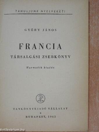 Francia társalgási zsebkönyv