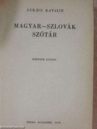 Magyar-szlovák szótár