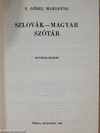 Szlovák-magyar szótár