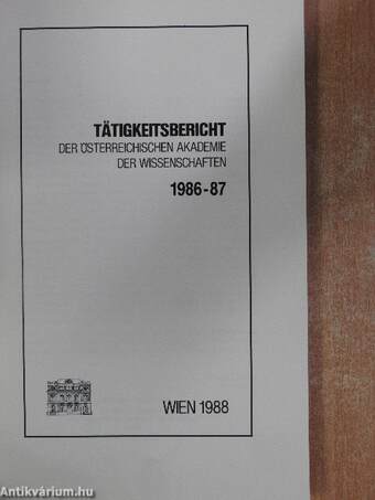 Tätigkeitsbericht 1986-87