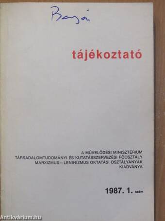 Tájékoztató 1987/1.