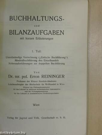 Buchhaltungs- und Bilanzaufgaben mit kurzen Erläuterungen 1.