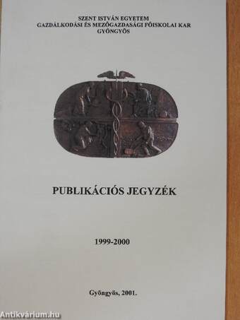 Publikációs jegyzék 1999-2000