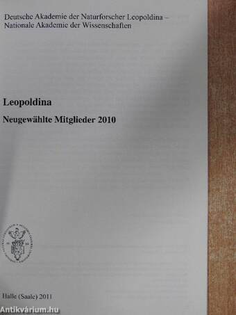 Leopoldina - Neugewählte Mitglieder 2010