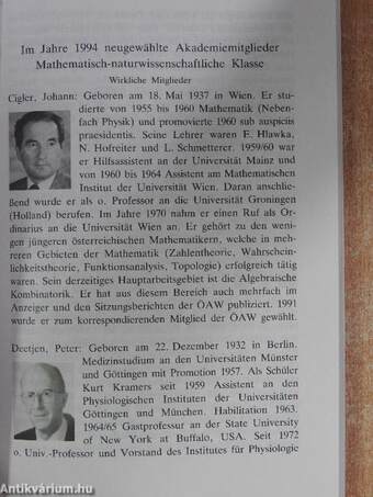 Österreichische Akademie der Wissenschaften Almanach 1993/94