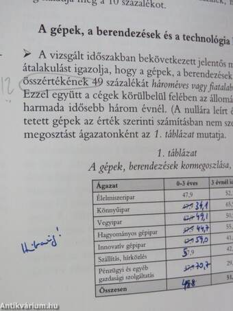 Vezetői összefoglaló a vállalatok technológiai színvonaláról és korszerűségéről 1995-1998