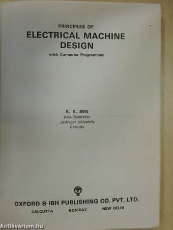 Principles of Electrical Machine Design