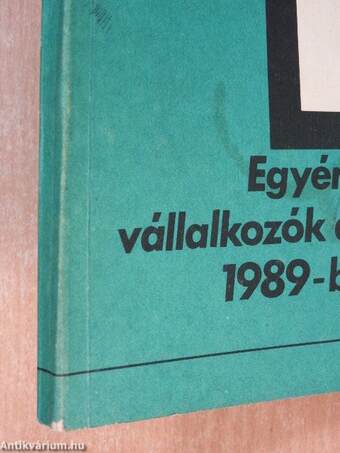 Egyéni vállalkozók adózása 1989-ben