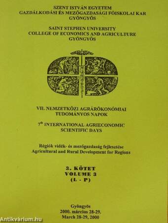 VII. Nemzetközi Agrárökonómiai Tudományos Napok 3.