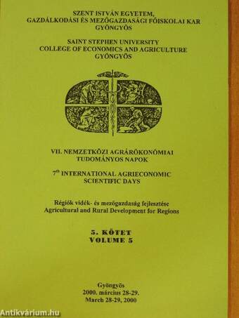 VII. Nemzetközi Agrárökonómiai Tudományos Napok 5.