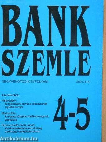 Bankszemle 2001/4-5.