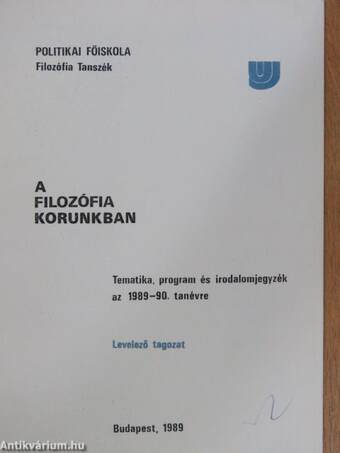 A filozófia korunkban