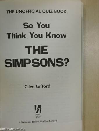 So You Think You Know The Simpsons?