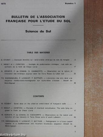 Science du Sol 1973/1