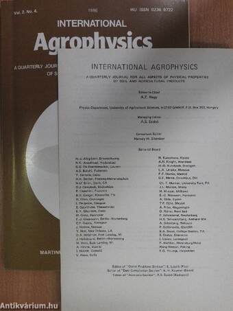 International Agrophysics Vol. 2. No. 4. 1986