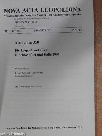 Academia 350 - Die Leopoldina-Feiern in Schweinfurt und Halle 2002