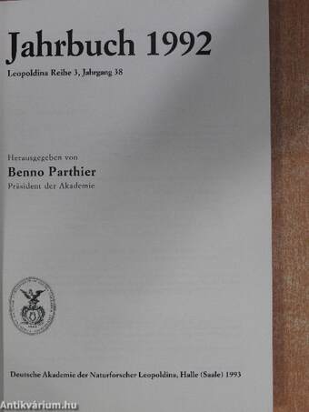 Deutsche Akademie der Naturforscher Leopoldina Jahrbuch 1992