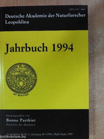 Deutsche Akademie der Naturforscher Leopoldina Jahrbuch 1994