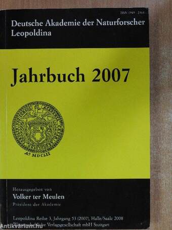 Deutsche Akademie der Naturforscher Leopoldina Jahrbuch 2007