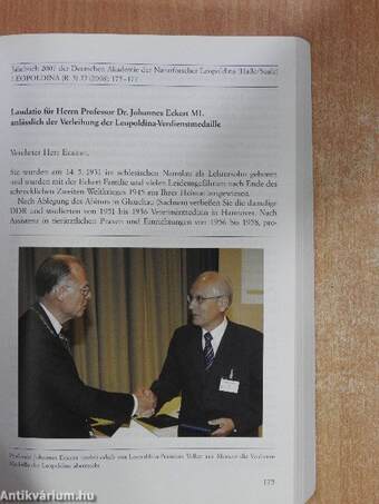 Deutsche Akademie der Naturforscher Leopoldina Jahrbuch 2007