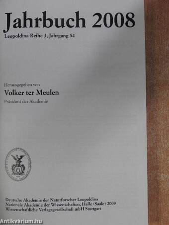 Deutsche Akademie der Naturforscher Leopoldina Jahrbuch 2008