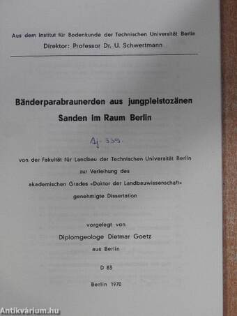 Bänderparabraunerden aus jungpleistozänen Sanden im Raum Berlin