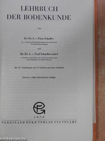 Lehrbuch der Bodenkunde