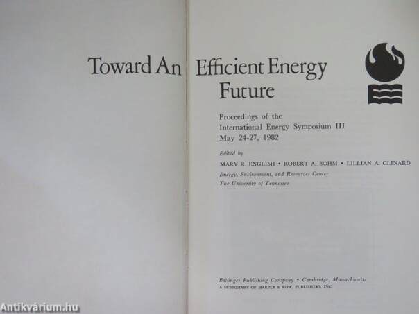 Toward An Efficient Energy Future