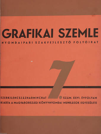 Grafikai Szemle 1936-1939. (vegyes számok) (20 db)