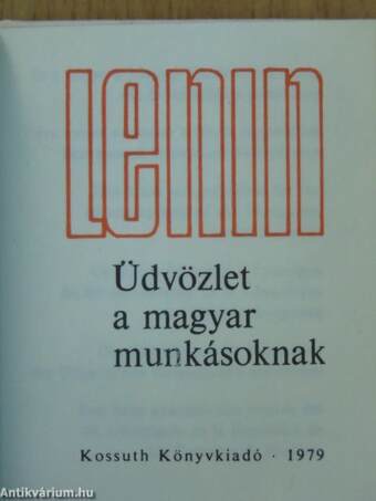 Üdvözlet a magyar munkásoknak (minikönyv) (számozott)/Üdvözlet a magyar munkásoknak (minikönyv) (számozott)