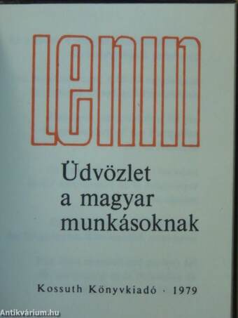 Üdvözlet a magyar munkásoknak (minikönyv) (számozott)/Üdvözlet a magyar munkásoknak (minikönyv) (számozott)