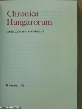 Chronica Hungarorum (minikönyv) (számozott)