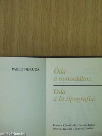 Óda a nyomdához (minikönyv) (számozott)/Óda a nyomdához (minikönyv) (számozott)